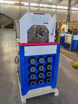 पीएलसी 5.5kw हाइड्रोलिक नली दबाने वाली मशीन 4kw हाइड्रोलिक फिटिंग प्रेस बिग एल्बो CBK-51B