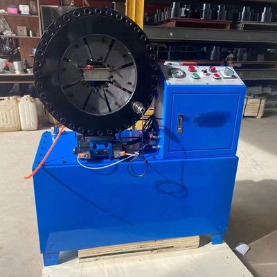 हाइड्रोलिक 3 इंच और 4 इंच इंडस्ट्रियल ब्रैटेड नली क्रिमिंग मशीन 3kw कॉम्पैक्ट संरचना