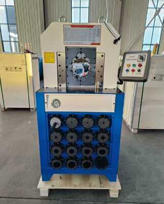 3 इंच 6-76 मिमी बटन कंट्रोल हाइड्रोलिक होज़ क्रिम्पिंग मशीन 15 इंटरचेंजेबल डाइस के साथ कुशल होज़ प्रेसिंग के लिए