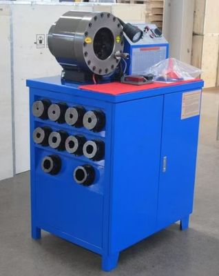 2 इंच उच्च मॉडल नीला रंग 10 डाई नली क्रिमर / रबर नली क्रिमिंग मशीन 600T क्रिमिंग बल के साथ विश्वसनीय प्रदर्शन