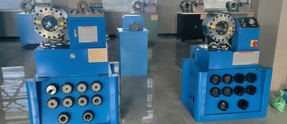 स्टेनलेस स्टील पाइप नली crimping मशीन P38 braided नली crimper उच्च सटीकता 1.5 और 2 इंच रैक और तेजी से परिवर्तन मोल्ड उपकरण के साथ