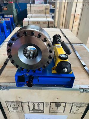 अच्छी कीमत 1 Inch 6-25mm Rugged Steel Blue Color With 7 Dies Weight Manual Hydraulic Hose Crimping Machine Reliable Performance ऑनलाइन