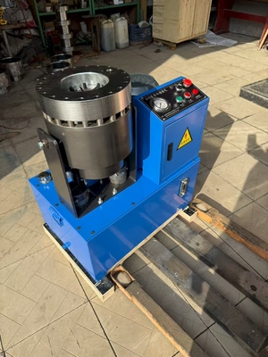 अच्छी कीमत इलेक्ट्रिक गोल और स्क्वायर पाइप क्रिम्पिंग मशीन 220V/380V 1/4 से 2 इंच पाइप के लिए नीला रंग ऑनलाइन