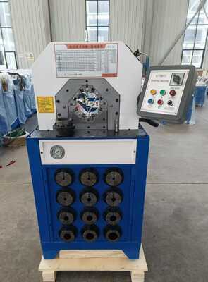 3 इंच 6-76 मिमी हाइड्रोलिक होज़ क्रिम्पिंग मशीन 15 इंटरचेंजेबल डाइस और बटन कंट्रोल सिस्टम के साथ