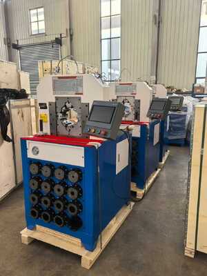 3 Inch Hydraulic Hose Crimping Machine with PLC Control System 6-76mm Crimping Range and 15 Interchangeable Dies
