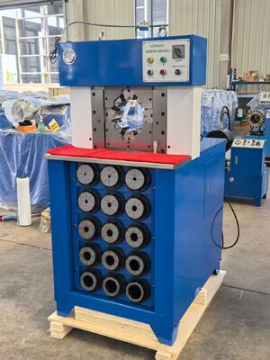 अच्छी कीमत 3 इंच बटन कंट्रोल हाइड्रोलिक नली क्रिमपिंग मशीन 6-76 मिमी क्रिमिंग रेंज और 165 मिमी मैक्स खोलने 380v वोल्टेज के साथ ऑनलाइन