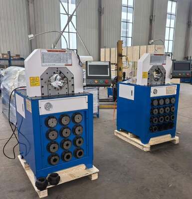 अच्छी कीमत 3 इंच सुपर मोटाई मॉडल 220v/380v हाइड्रोलिक नली क्रिमपिंग मशीन 2800KN क्रिमिंग फोर्स पीएलसी/बटन कंट्रोल सिस्टम और 6-76 मिमी क्रिमिंग रेंज के साथ 15 डाई ऑनलाइन